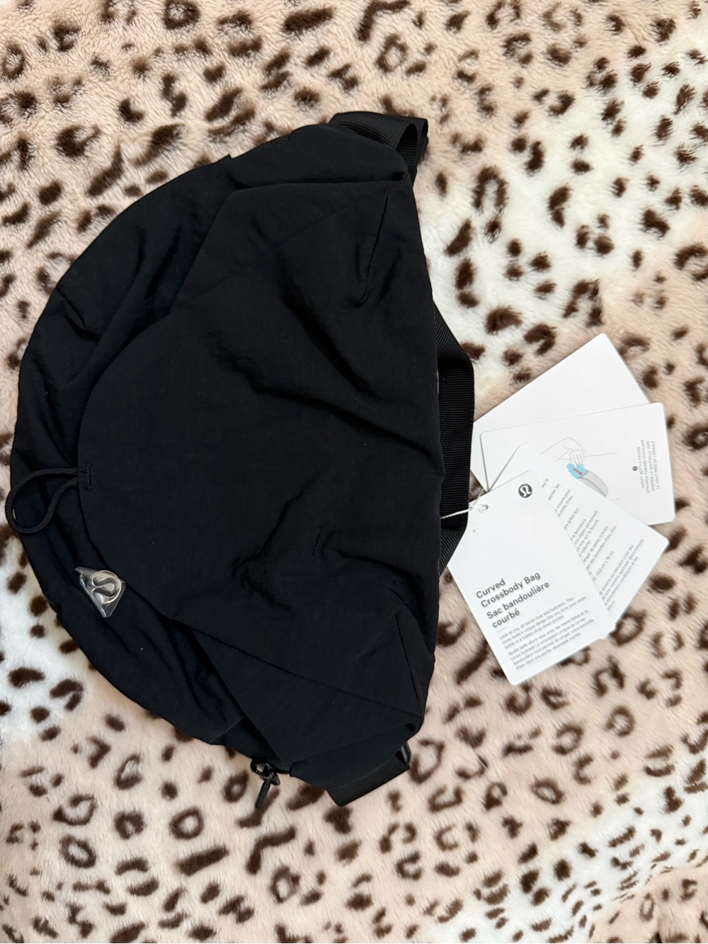 Black Lululemon Curved Crossbody Bag